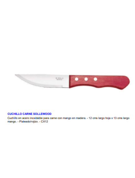 CUCHILLO CARNE SOLLEWOOD