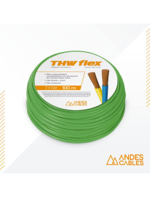 CABLE ELECTRICO VERDE  #12 POR METRO 19 HILOS  ANDES