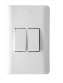 INTERRUPTOR  DOBLE BLANCO DUOMO REF 15011 AVE