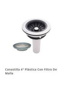CANASTILLA 4PG 1951-211 PLASTICA CON FILTRO DE MALLA GRICOL