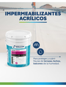 IMPERMEABILIZANTE ACRILICO BLANCO 24 KILOS HOLCIM GACOFLEX