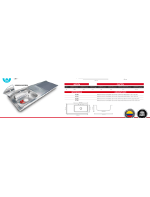 MESON LAVAPLATOS 1726 DERECHO 150X50 INOX ESCURRIDERO LISO