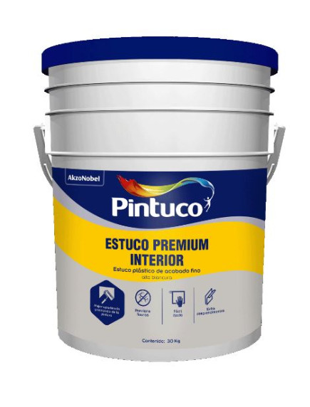 ESTUCO PROFESIONAL BLANCO INTERIOR CUÑETE 30 KILOS PINTUCO