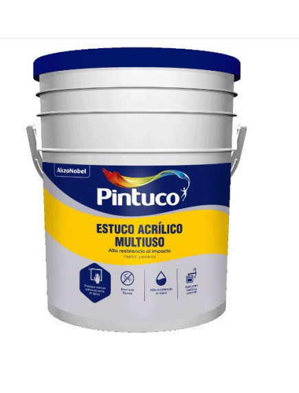 ESTUCO ACRILICO INTERIOR / EXTERIOR BLANCO 30 KL PINTUCO 