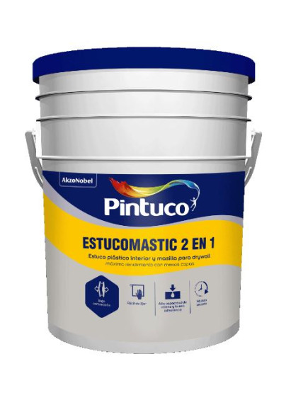 ESTUCOMASTIC 2 EN 1 BLANCO 27 KILOS PINTUCO.