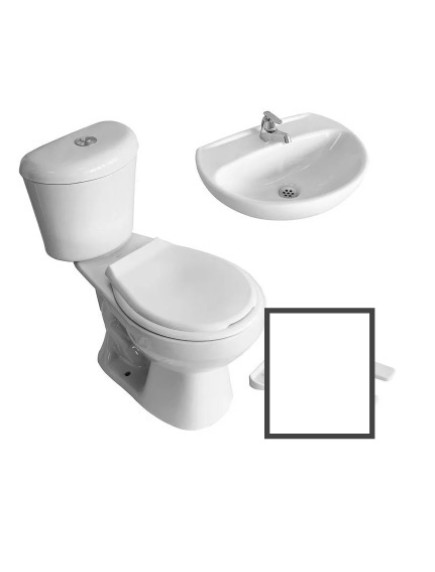 COMBO SANITARIO TAIRONA SIN INCRUSTACIONES SIN PEDESTAL 