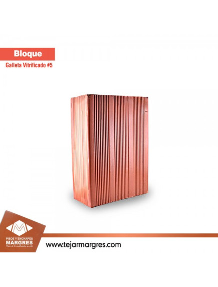 BLOQUE GALLETA VITRIFICADO # 5 DE 6 HUECOS  