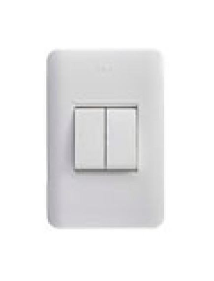 INTERRUPTOR  DOBLE BLANCO CONMUTABLE  DUOMO REF 15022 AVE